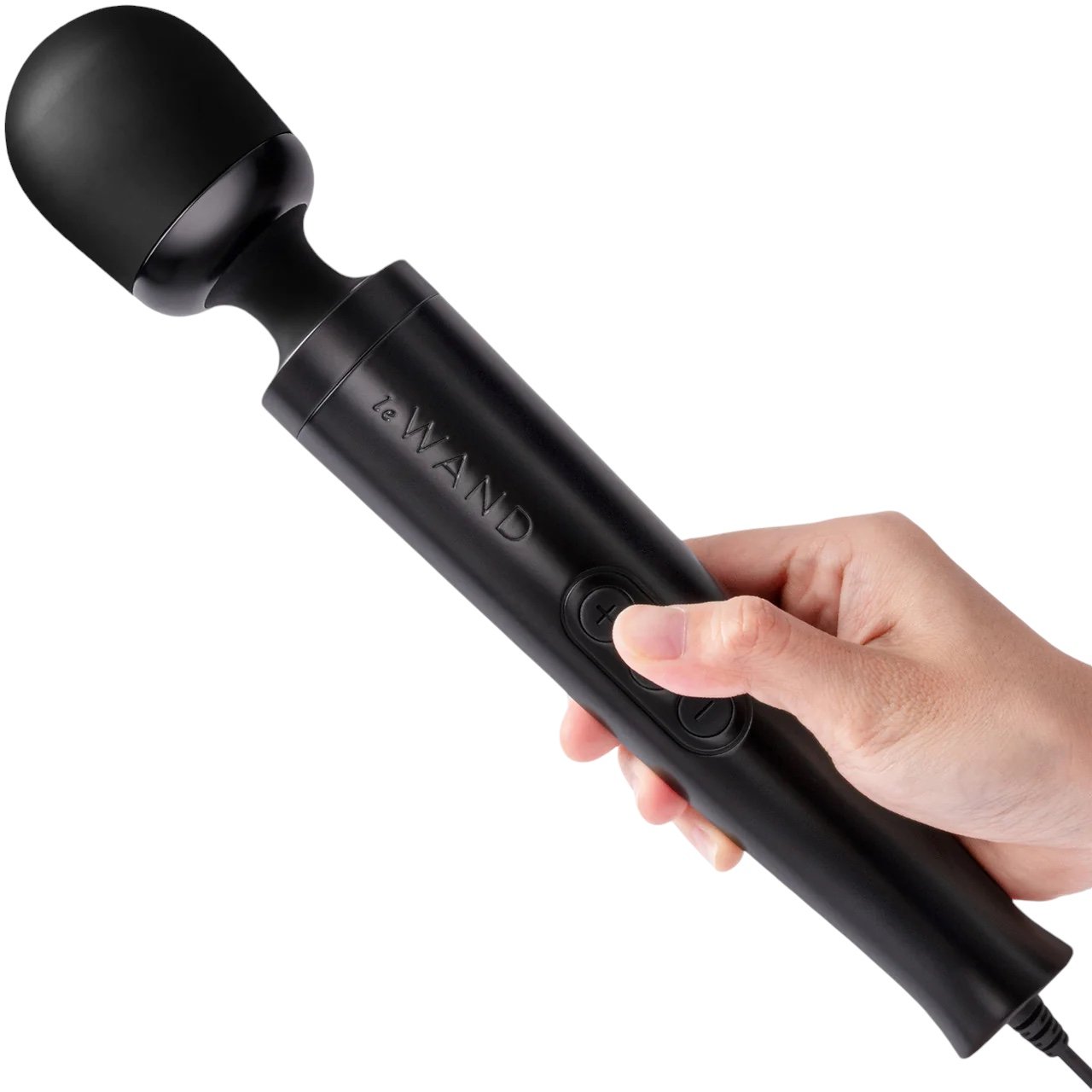 Le Wand Die Cast Plug-In Massage Wand Vibrator Black