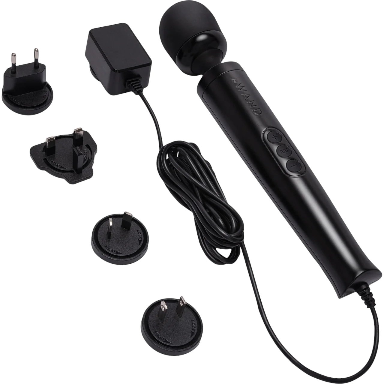 Le Wand Die Cast Plug-In Massage Wand Vibrator Black