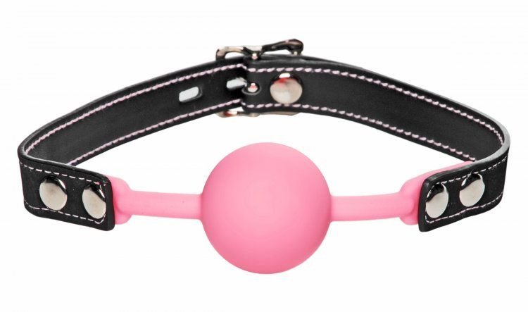 Glow Gag Glow in the Dark Silicone Pink Ball Gag