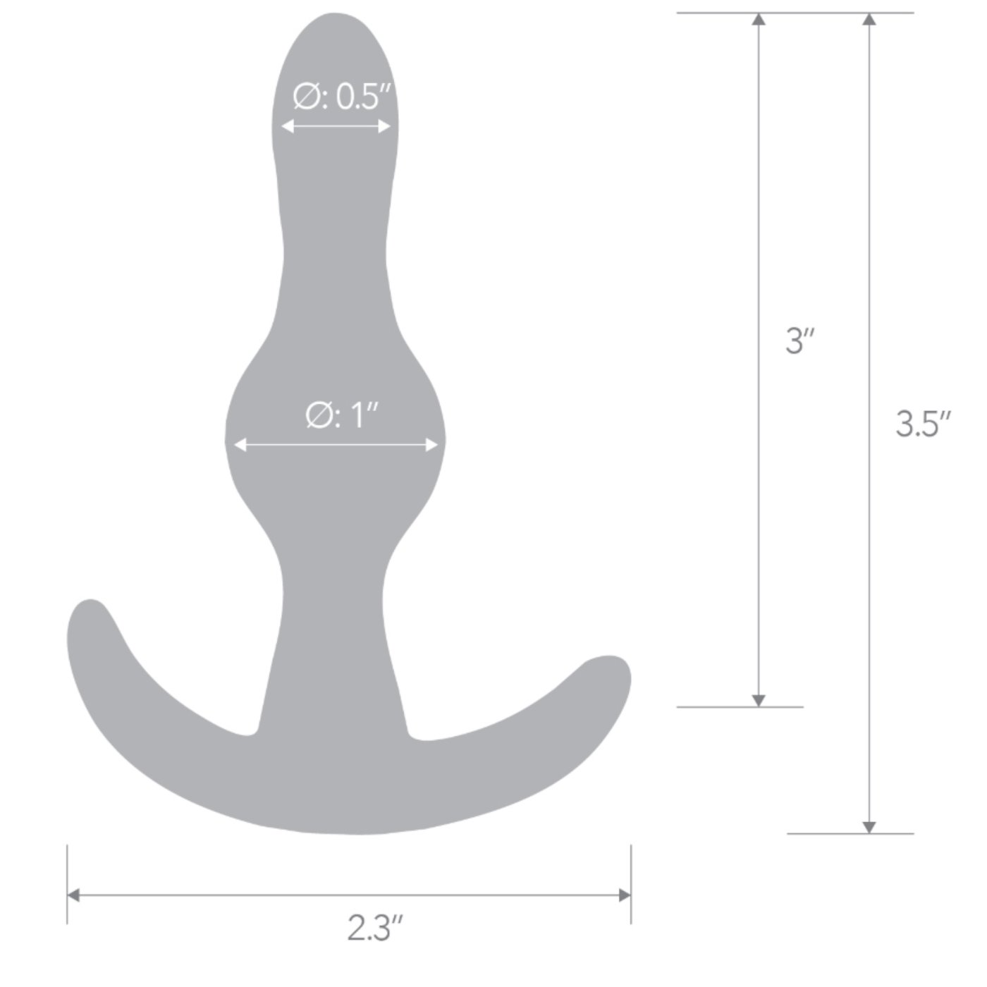 Blue Line Tear Drop Butt Plug 3.5 Inch