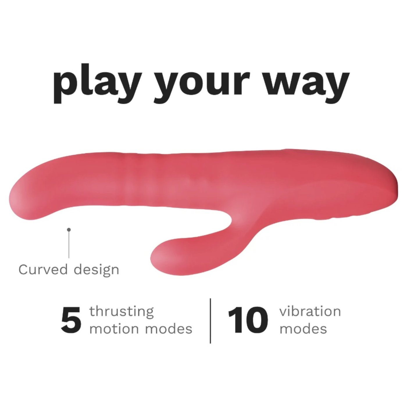 Le Wand Thrust Rechargeable Thrusting Rabbit Vibrator
