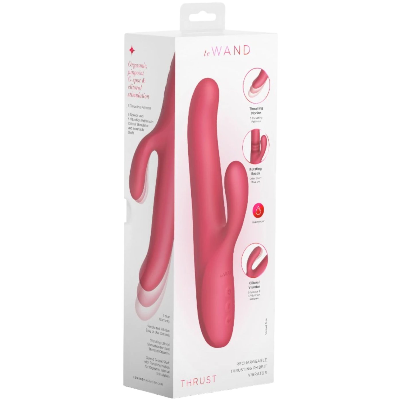 Le Wand Thrust Rechargeable Thrusting Rabbit Vibrator