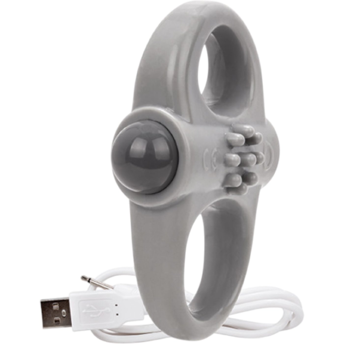 Screaming O Charged Yoga Vibrating Cock Ring Grey