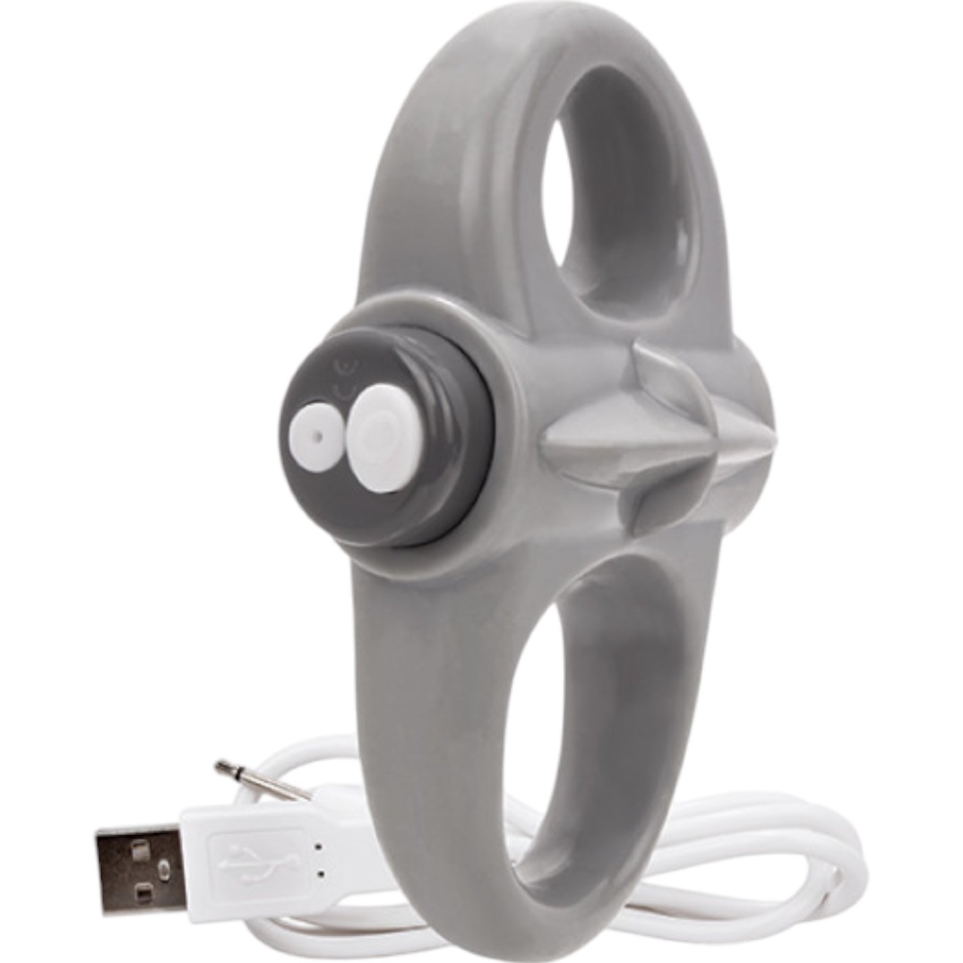 Screaming O Charged Yoga Vibrating Cock Ring Grey