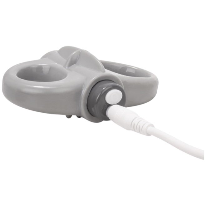 Screaming O Charged Yoga Vibrating Cock Ring Grey