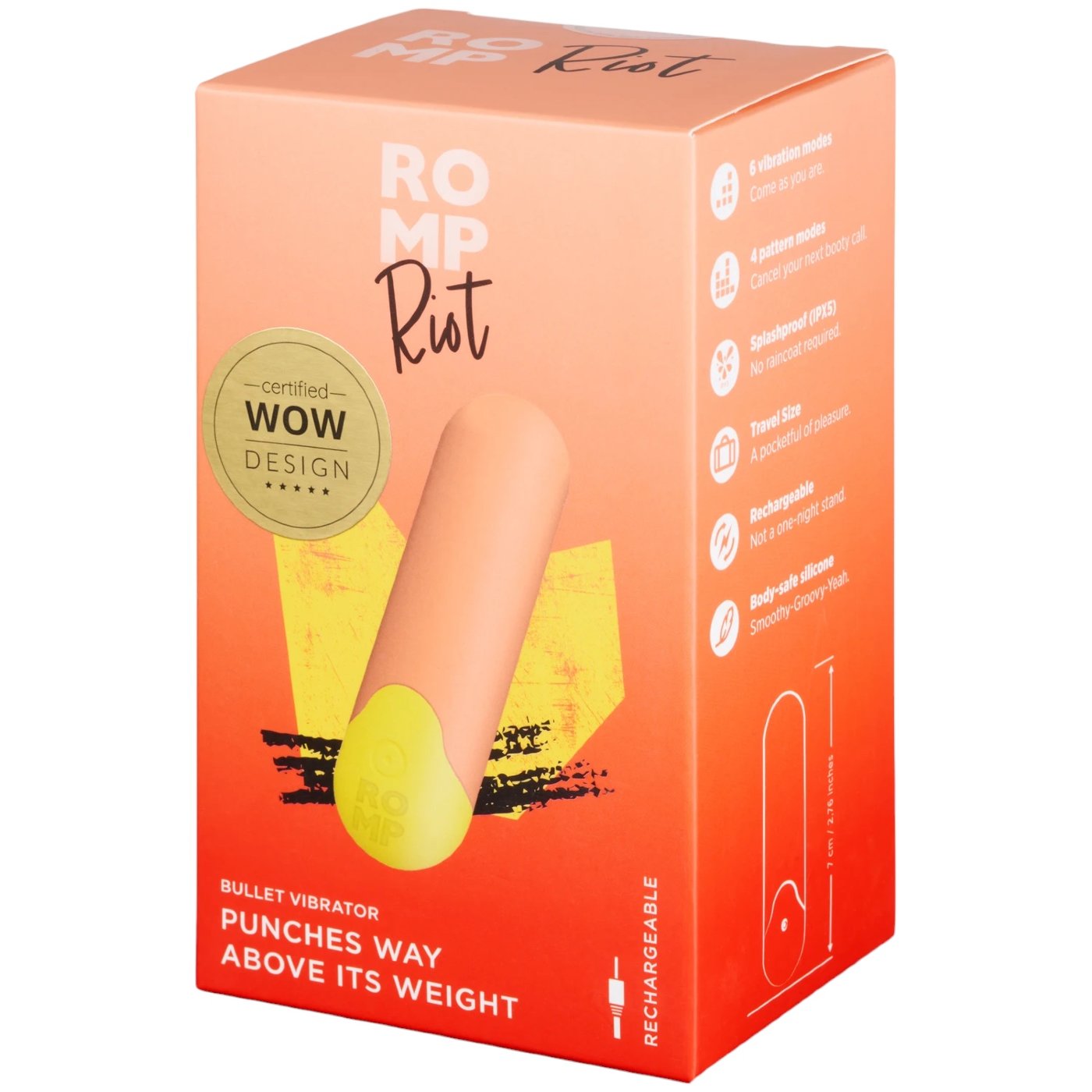 ROMP Riot Rechargeable Silicone Bullet Vibrator 2.5 Inch
