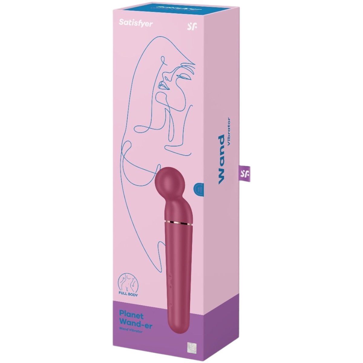 Satisfyer Planet Wand-er Rechargeable Wand Style Vibrator Berry