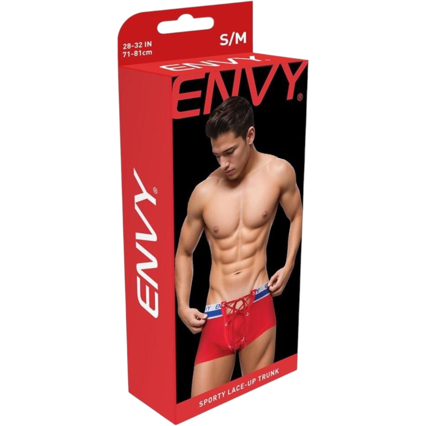 Envy Sporty Lace Up Trunk Red