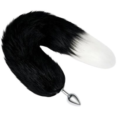 Whipsmart 14&quot; Black Foxtail with Metal Butt Plug 2.5 Inch