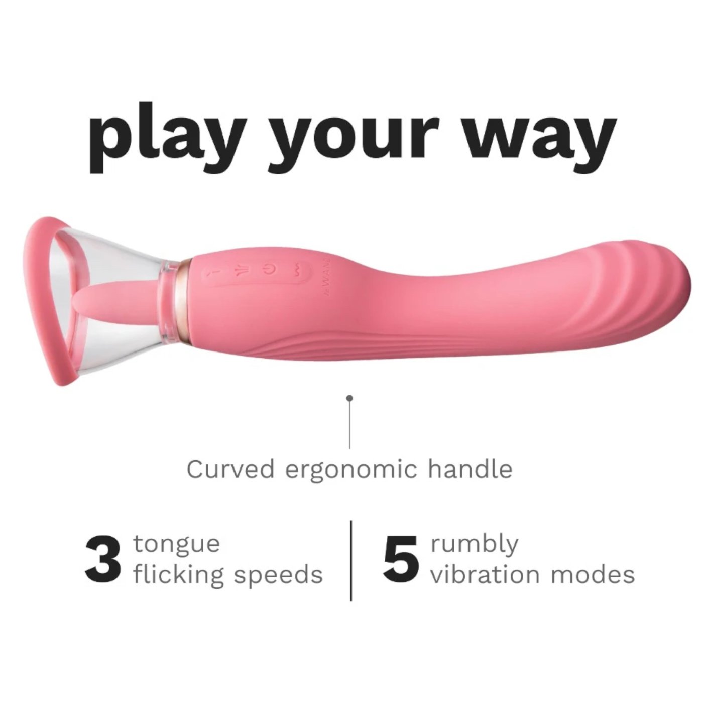 Le Wand Lick 3-in-1 Rechargeable Double-Ended Vibrator