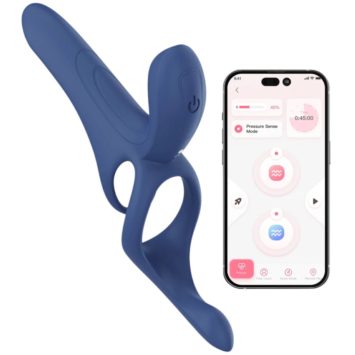 Honey Play Box Pleasure Pivot App-Controlled Couples Vibrator Blue