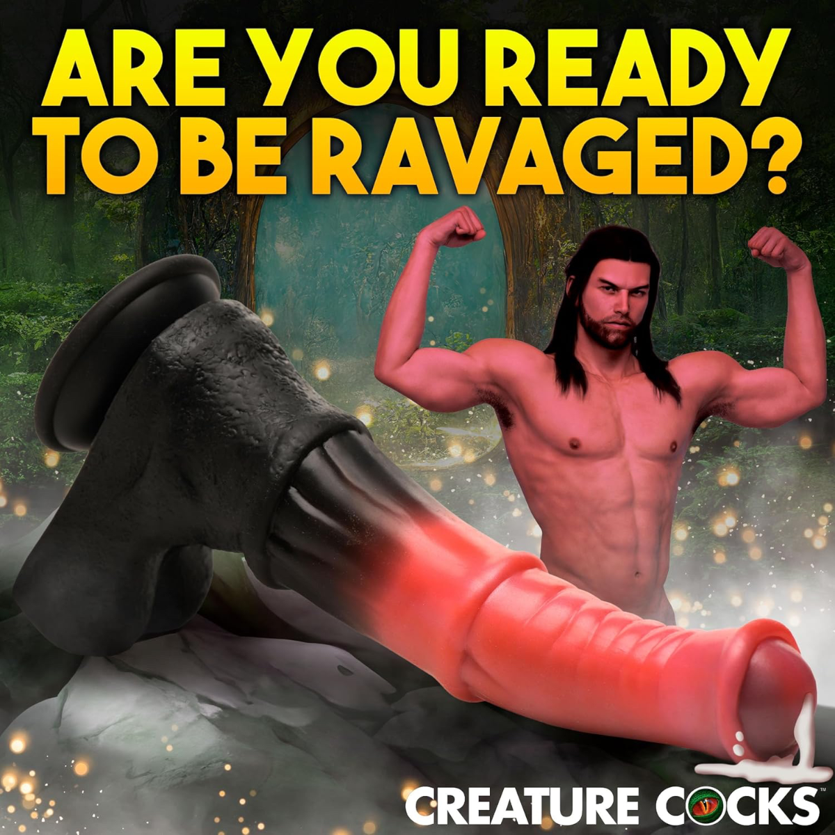Creature Cocks Centaur Explosion Squirting Silicone Dildo 9.6 Inch