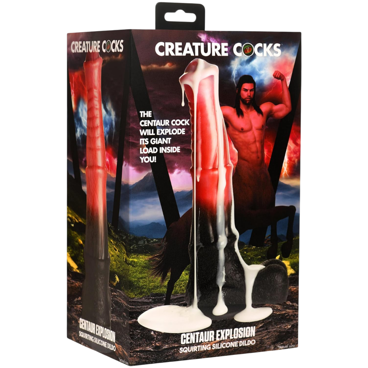 Creature Cocks Centaur Explosion Squirting Silicone Dildo 9.6 Inch