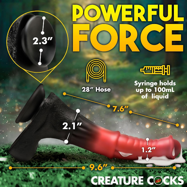 Creature Cocks Centaur Explosion Squirting Silicone Dildo 9.6 Inch