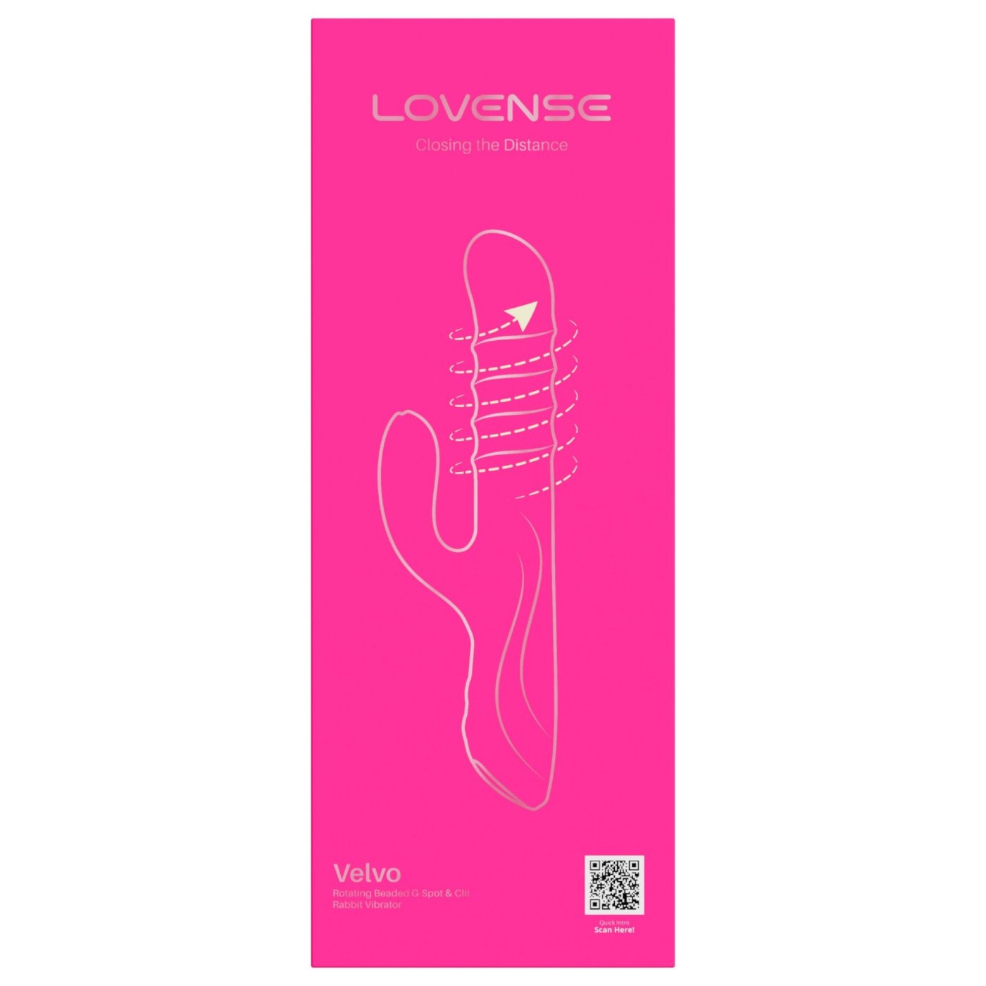 Lovense Velvo App Controlled Rolling Bead G-Spot & Clit Rabbit Vibrator