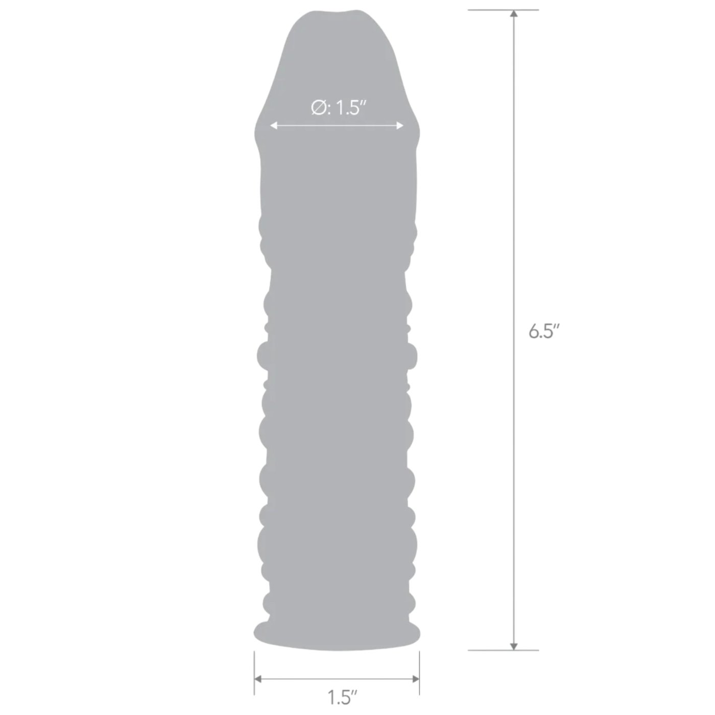 Blue Line 6.5 Inch Veiny Penis Extension Sleeve Clear