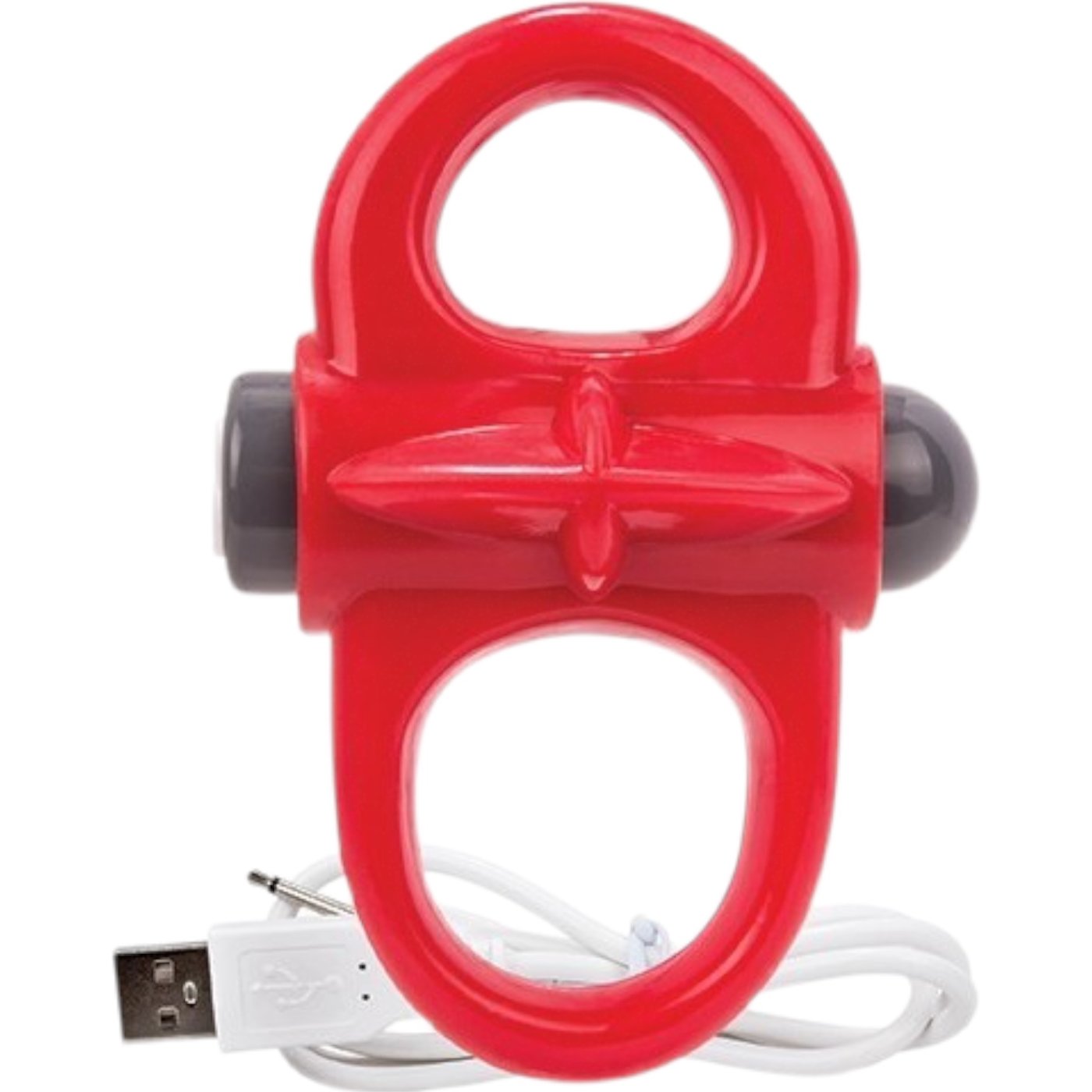 Screaming O Charged Yoga Vibrating Cock Ring Red