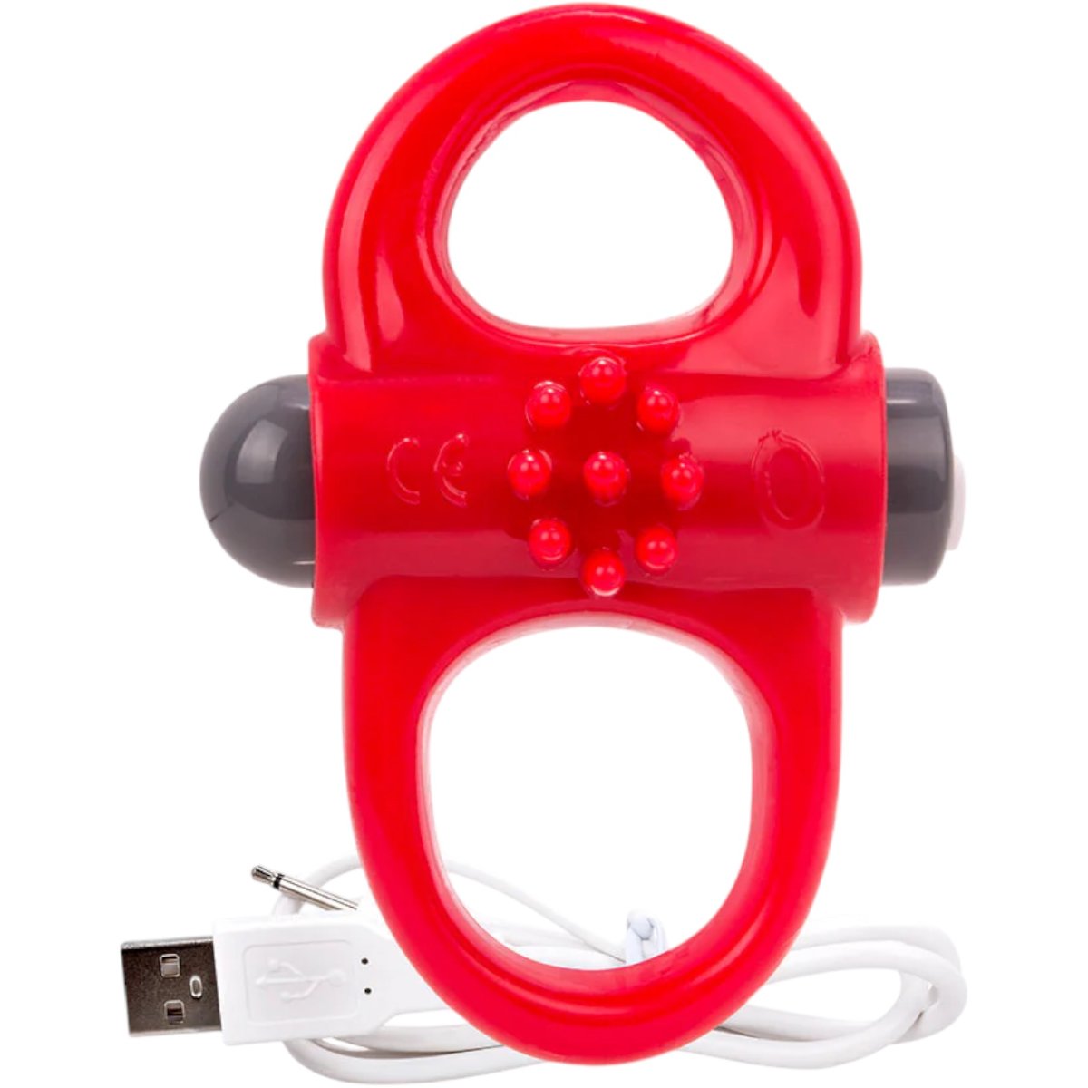 Screaming O Charged Yoga Vibrating Cock Ring Red