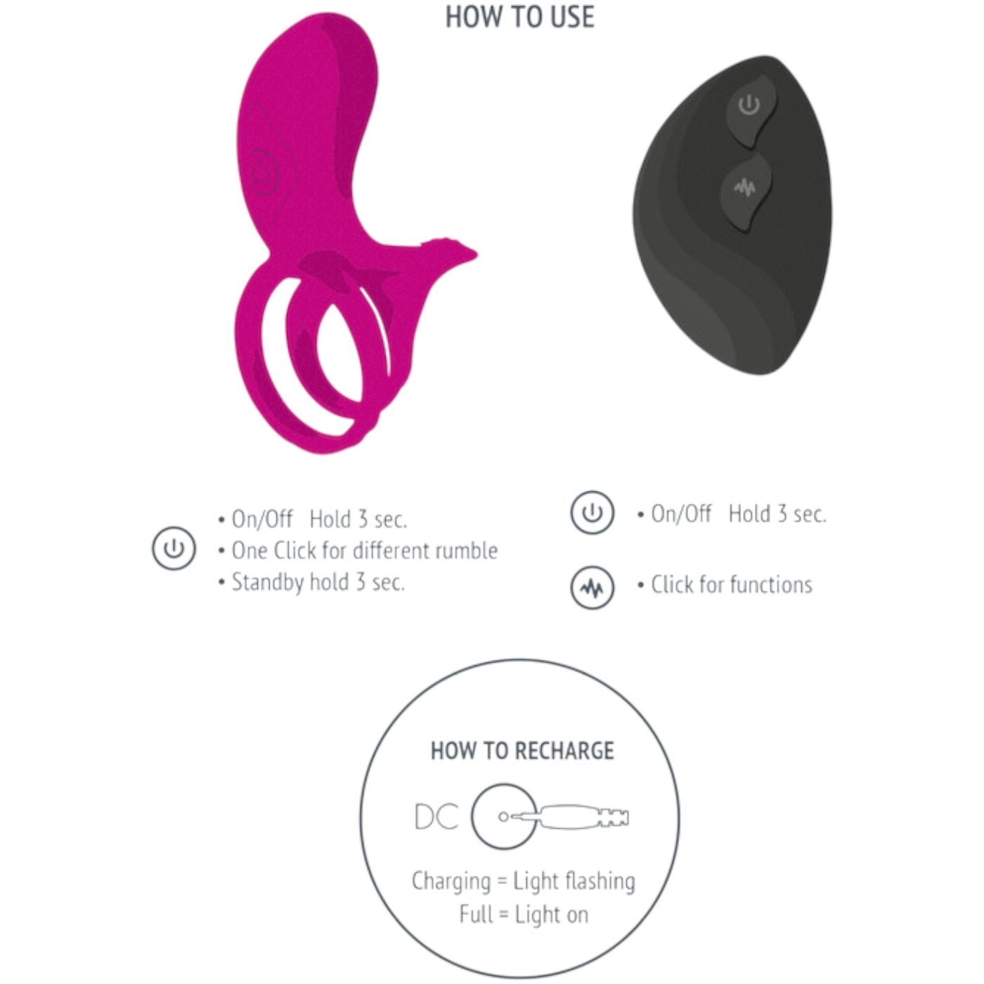 Xocoon Couples Stimulator Ring With Remote Control