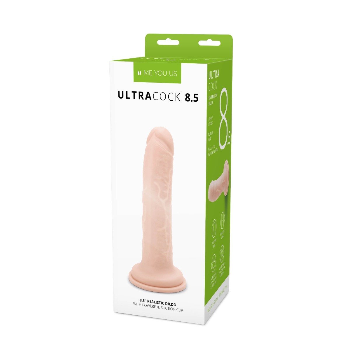 Me You Us Ultra Cock Realistic Suction Cup Dildo Light 8.5 Inch