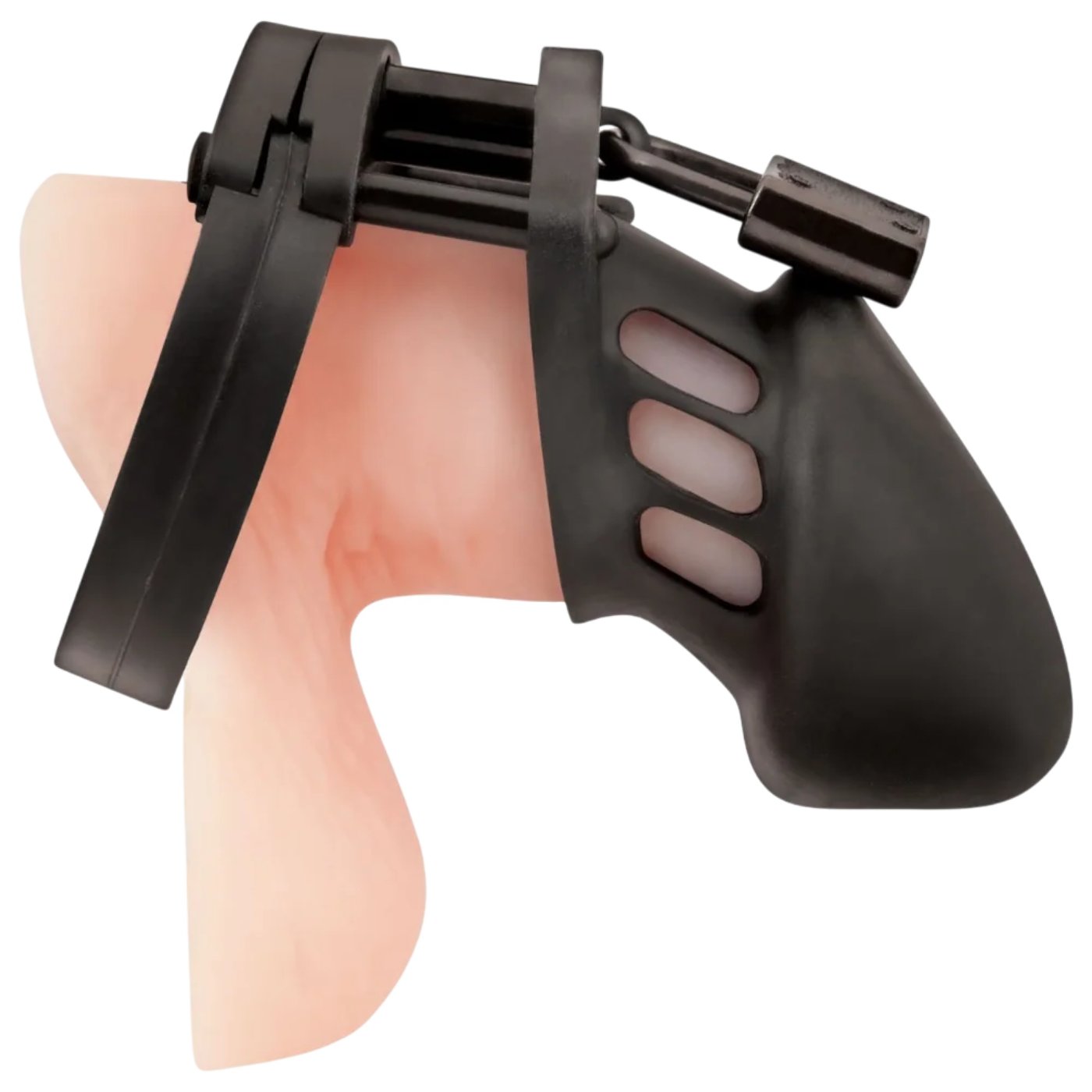 Blue Line Silicone Chastity Cage