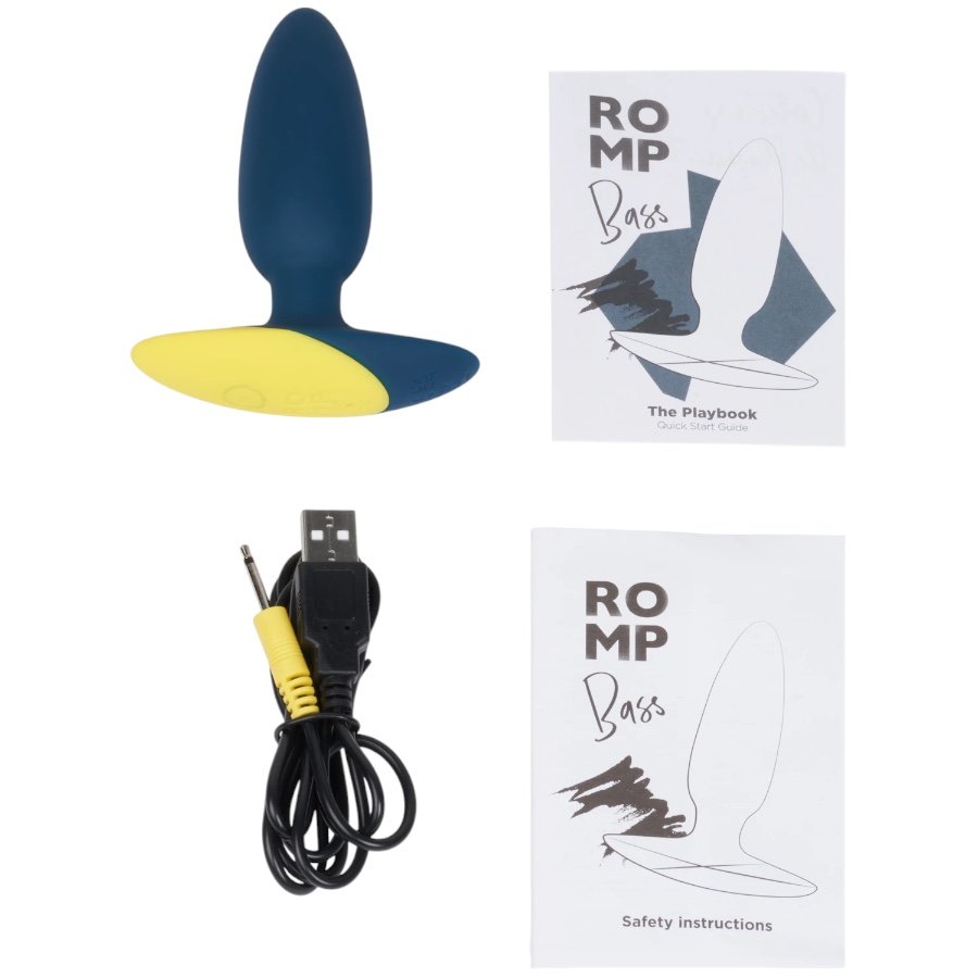 ROMP Bass Rechargeable Silicone Vibrating Butt Plug 3.5 Inch