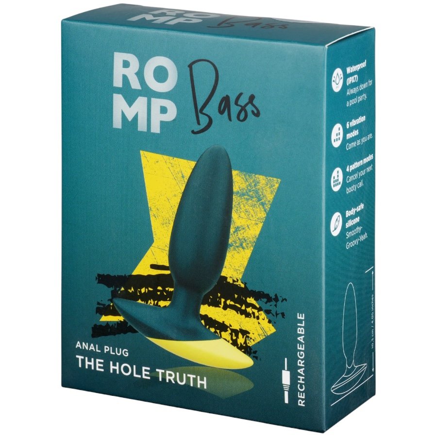 ROMP Bass Rechargeable Silicone Vibrating Butt Plug 3.5 Inch