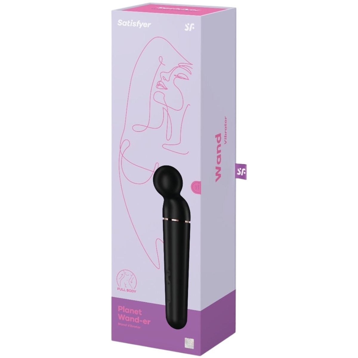 Satisfyer Planet Wand-er Rechargeable Wand Style Vibrator Black