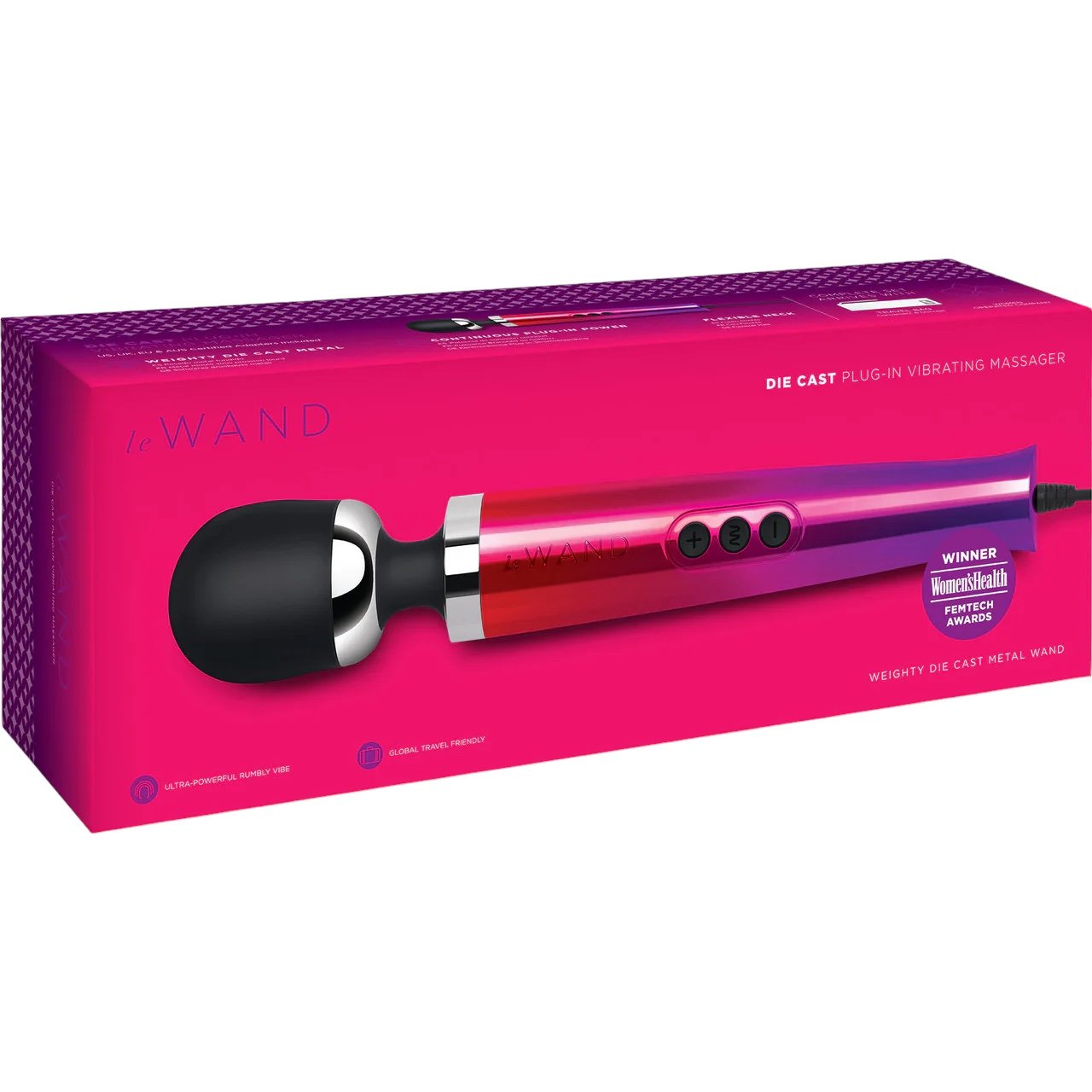 Le Wand Die Cast Plug-In Massage Wand Vibrator Ombre