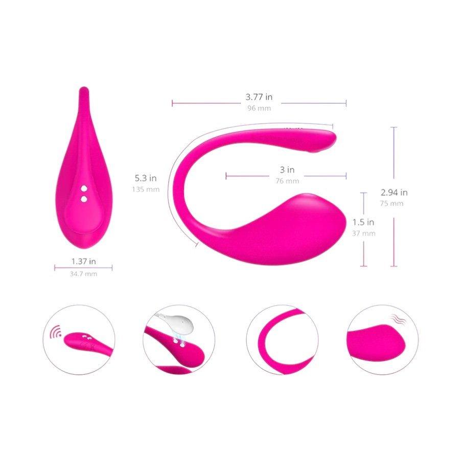 Lovense Lush 3 App Controlled Rechargeable Vibrating Love Egg