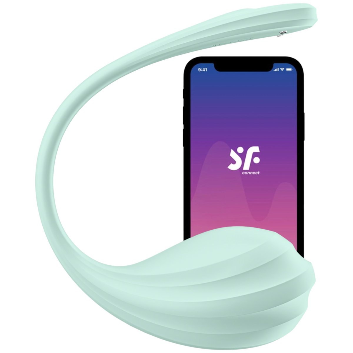 Satisfyer Smooth Petal App Controlled Vibrating Love Egg, Mint