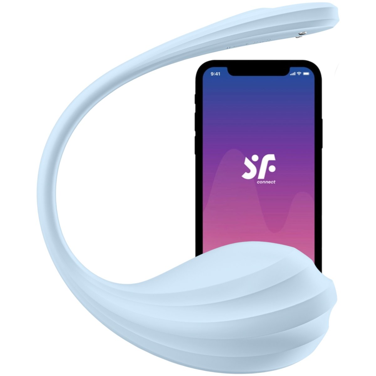 Satisfyer Smooth Petal App Controlled Vibrating Love Egg, Blue