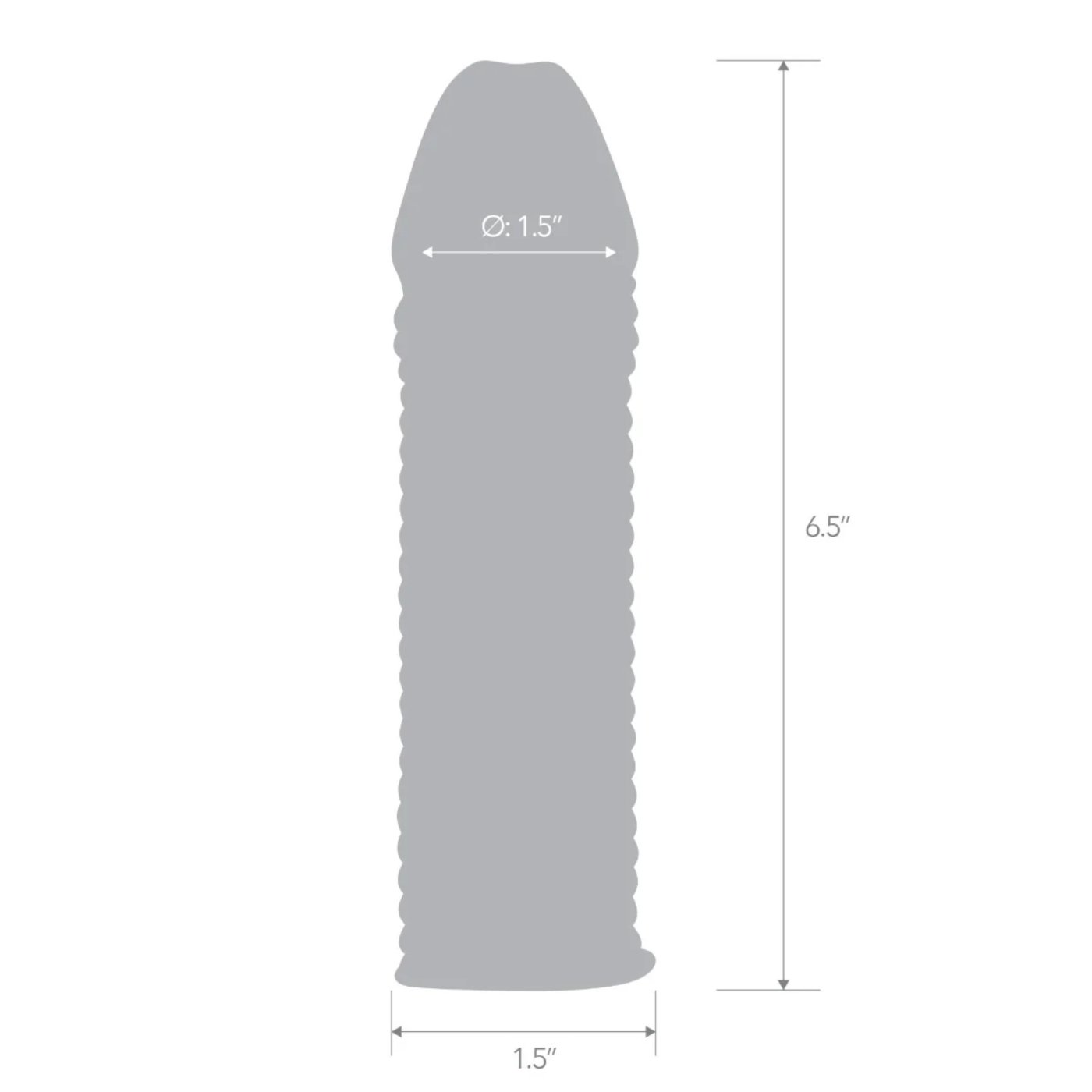 Blue Line 6.5 Inch Wavy Ribbed Penis Extension Sleeve Clear