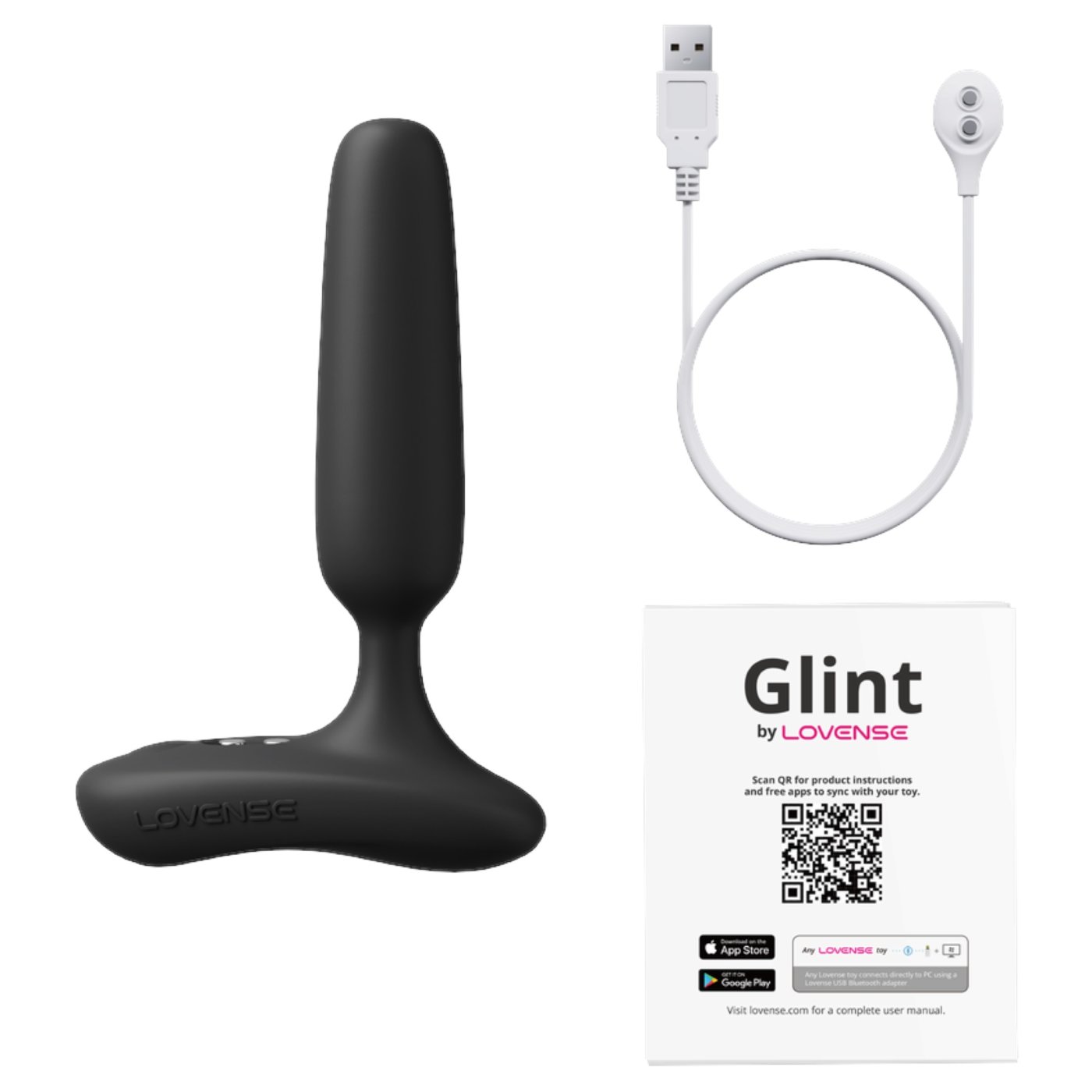 Lovense Glint App-Controlled Touch-Responsive Vibrating Butt Plug