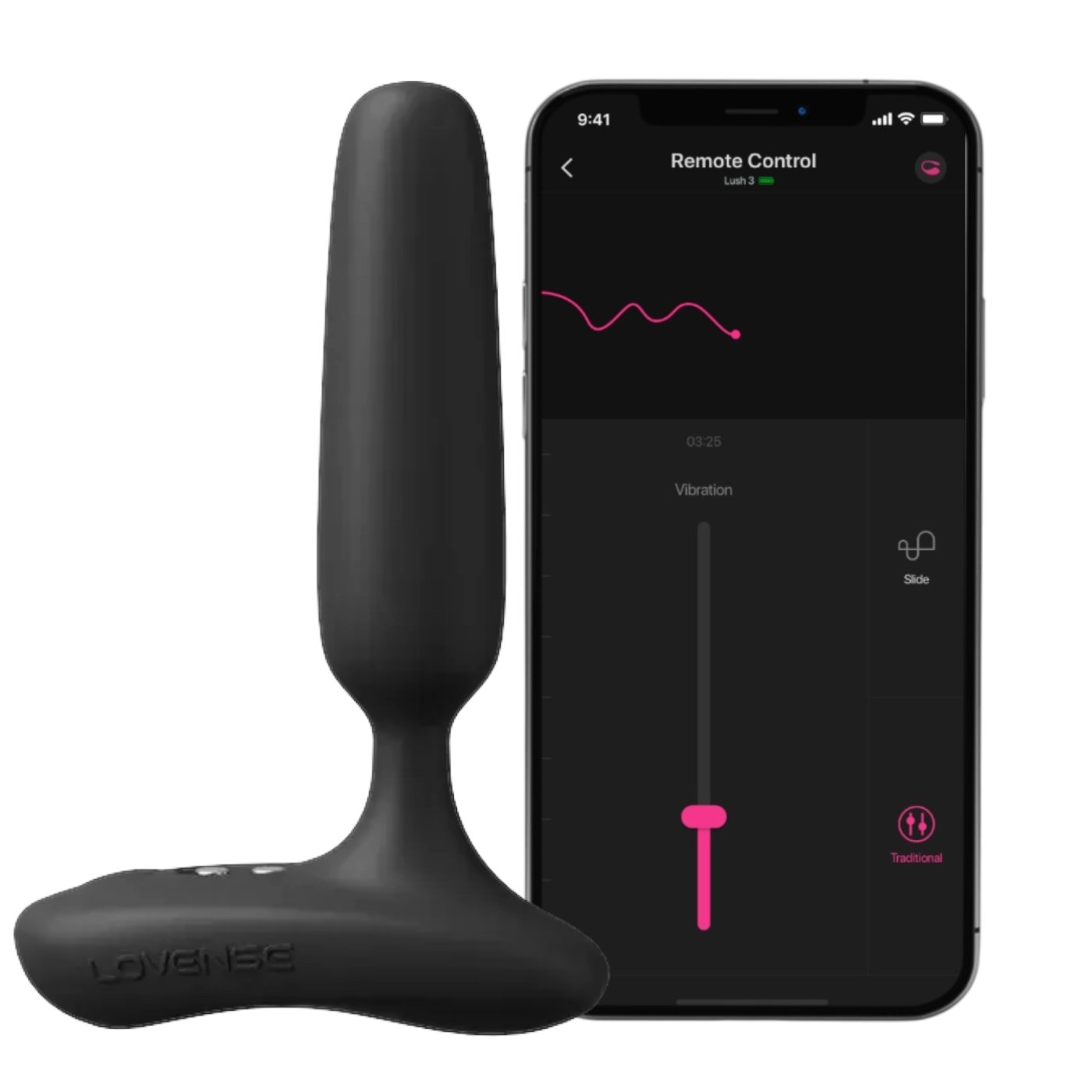 Lovense Glint App-Controlled Touch-Responsive Vibrating Butt Plug