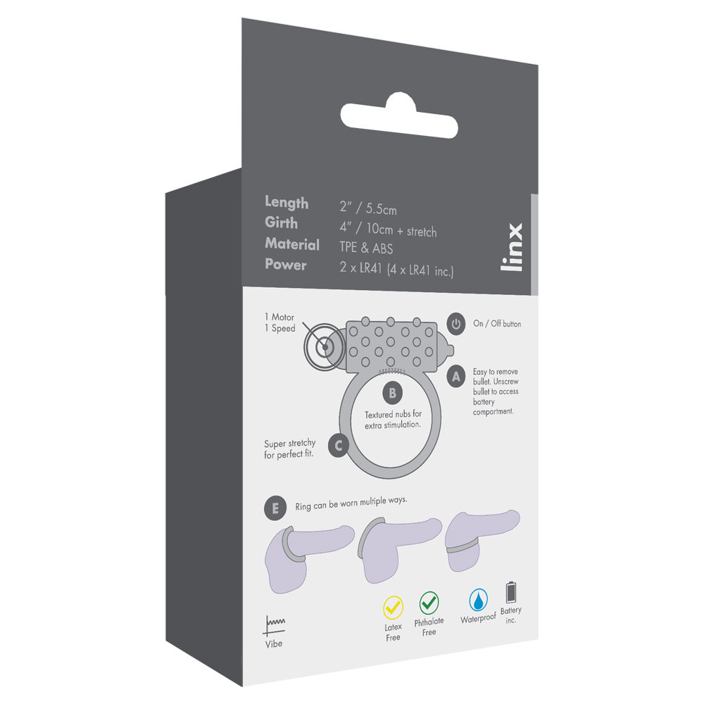 Me You Us Classic Smoke Vibrating Waterproof Cock Ring