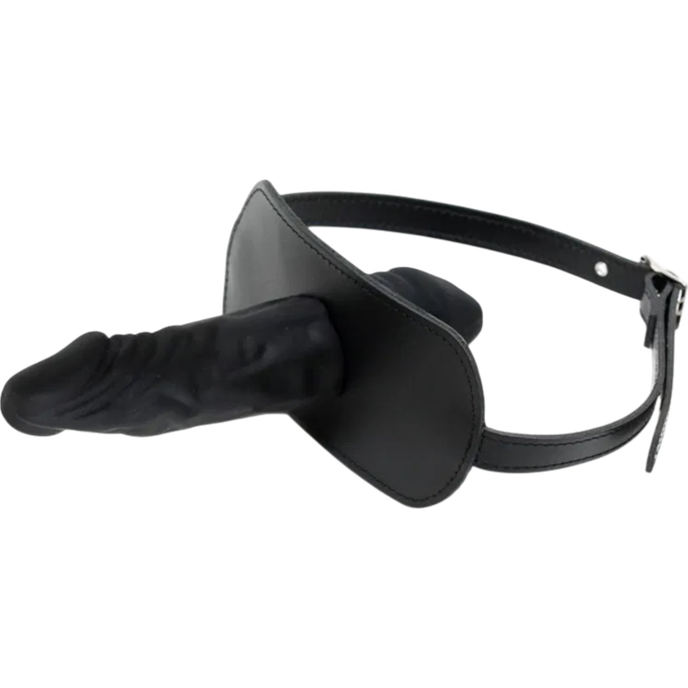 Rimba Latex Double Dildo Mouth Gag Black