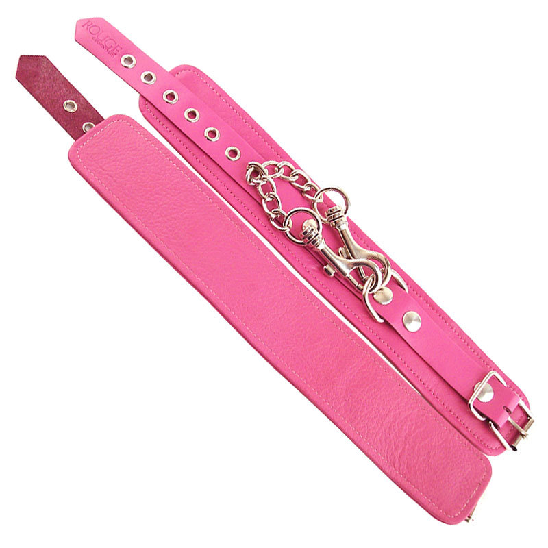 Rouge Garments Leather Ankle Cuffs Pink