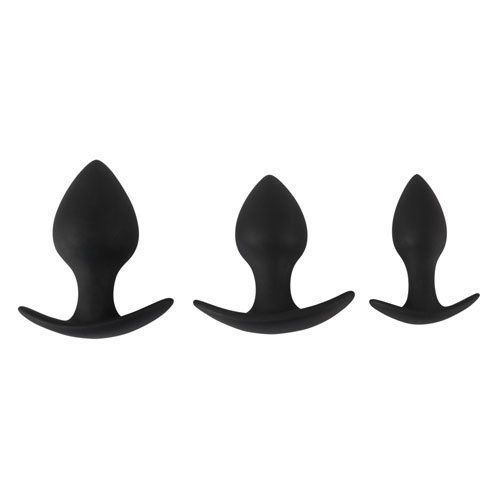 Black Velvet Silicone Three Piece Anal Training Set – You2Toys