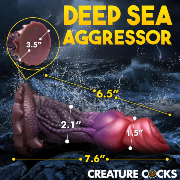 Creature Cocks Deep Diver Silicone Dildo with Suction Cup 8.6 Inch