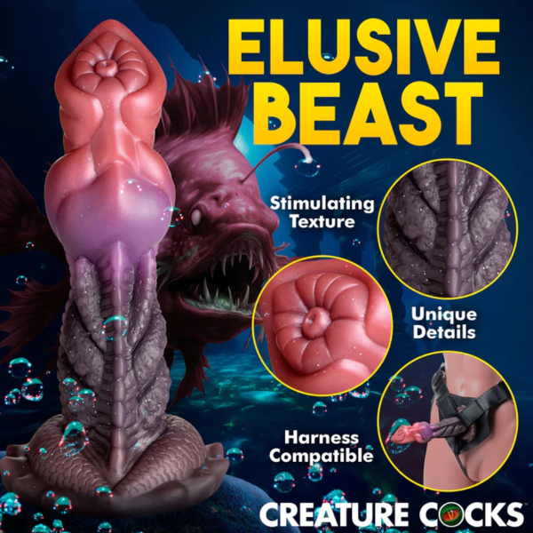 Creature Cocks Deep Diver Silicone Dildo with Suction Cup 8.6 Inch