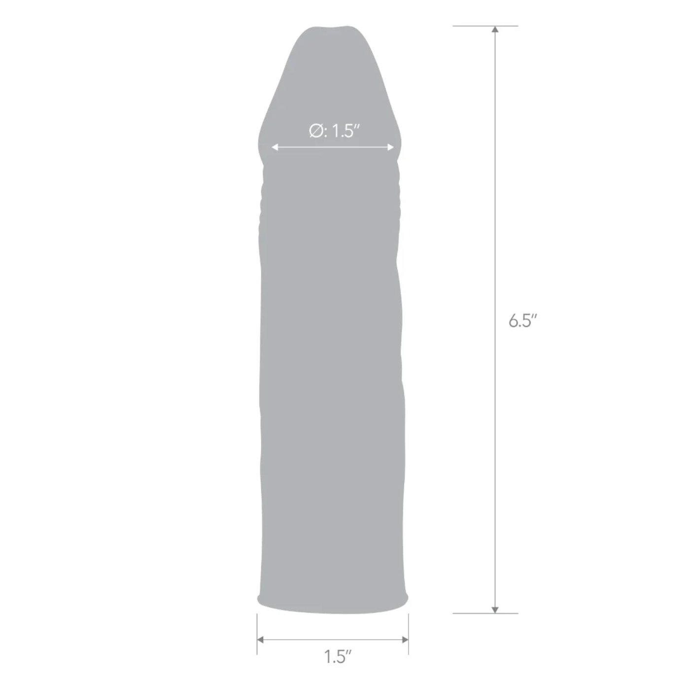 Blue Line 6.5 Inch Realistic Penis Extension Sleeve Clear
