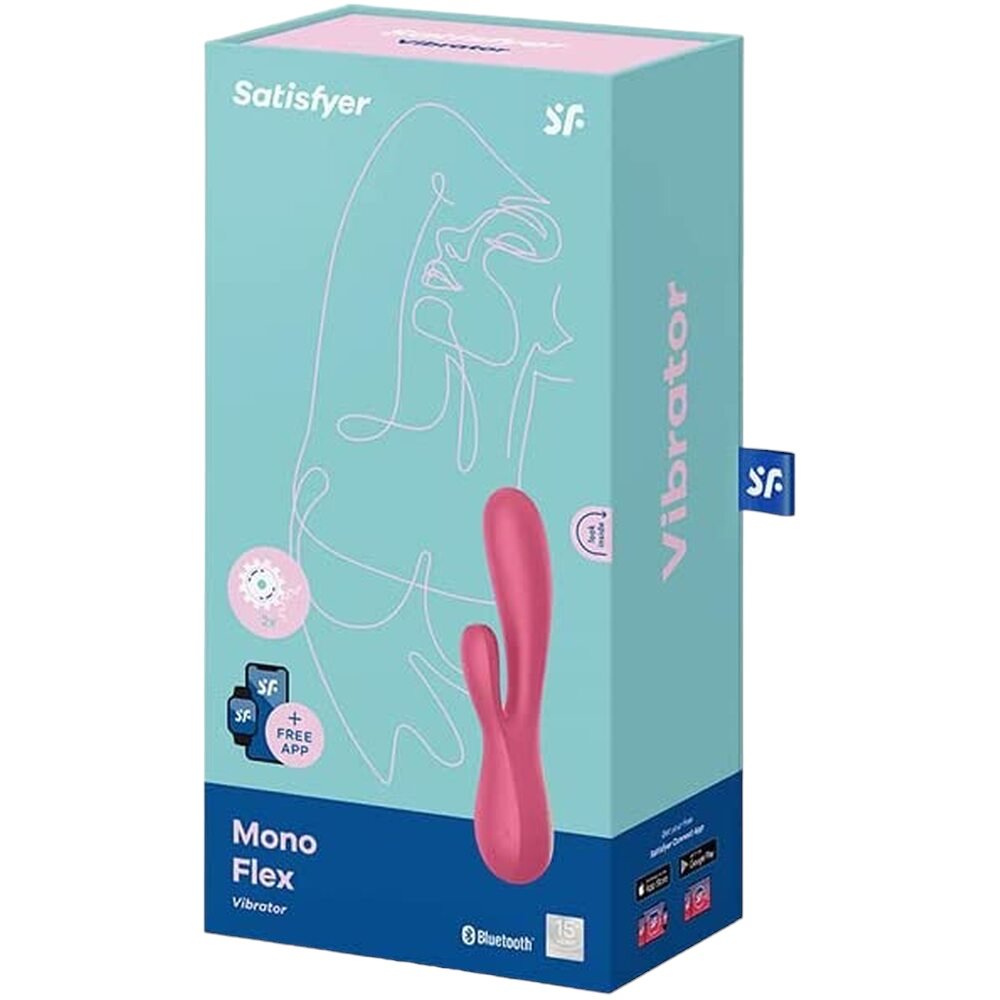 Satisfyer Mono Flex App Controlled Rechargeable Rabbit Vibrator Red