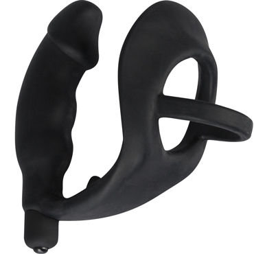 Orion Black Velvets Cock Ring with Vibration, black