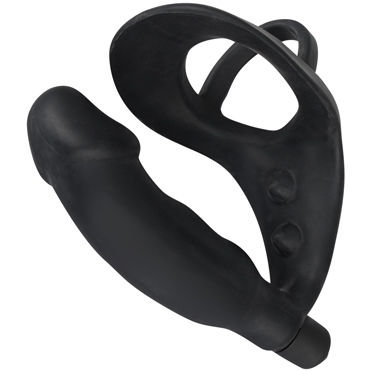 Orion Black Velvets Cock Ring with Vibration, black