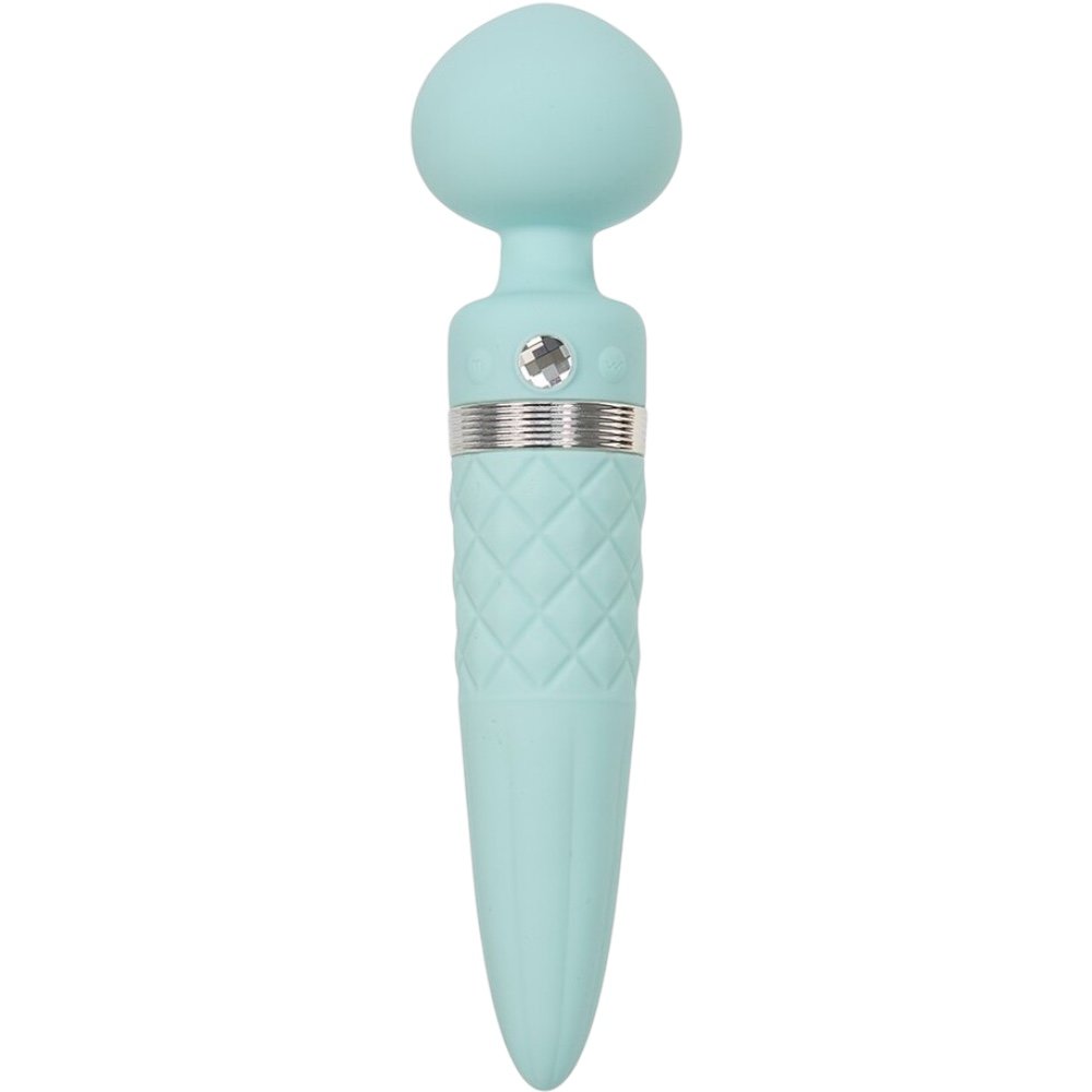 Pillow Talk Sultry Rechargeable Warming Wand Massager Teal