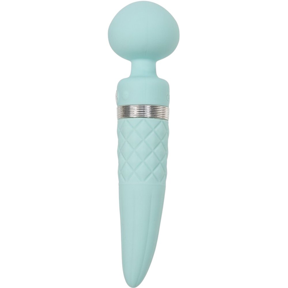 Pillow Talk Sultry Rechargeable Warming Wand Massager Teal