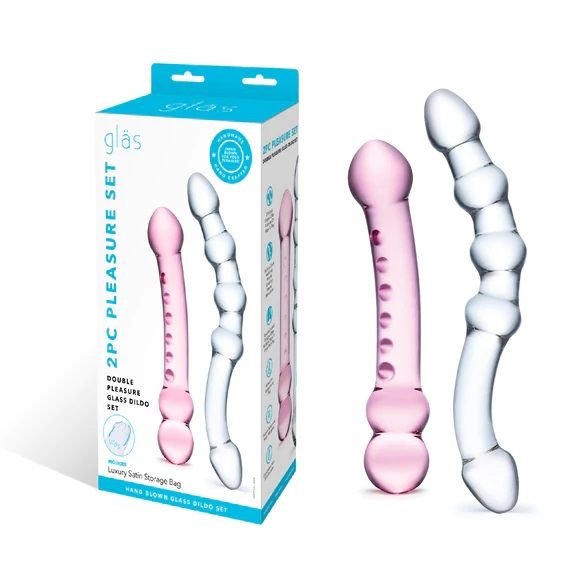 Glas Double Pleasure Glass Dildo Set 6-7.5 Inch