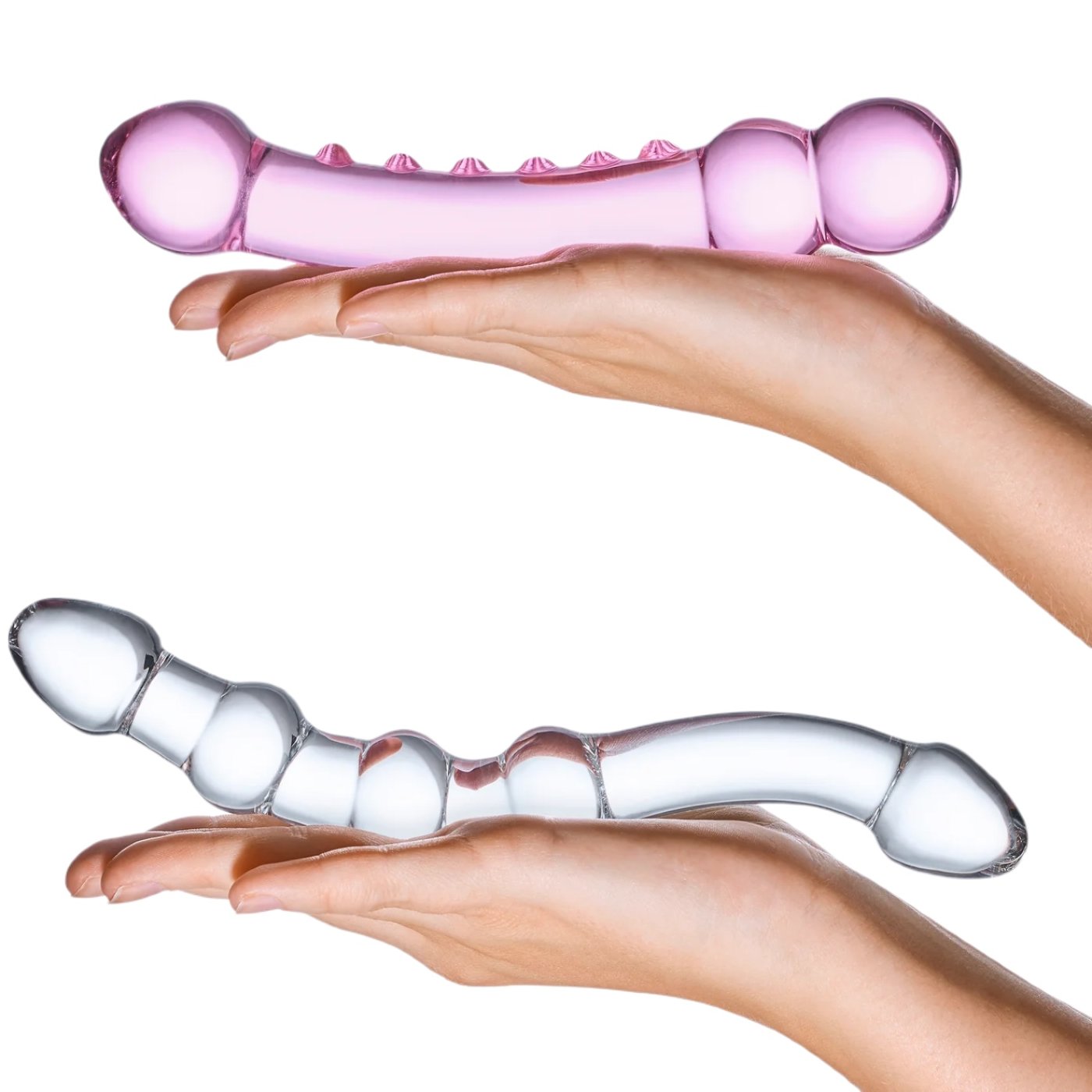 Glas Double Pleasure Glass Dildo Set 6-7.5 Inch