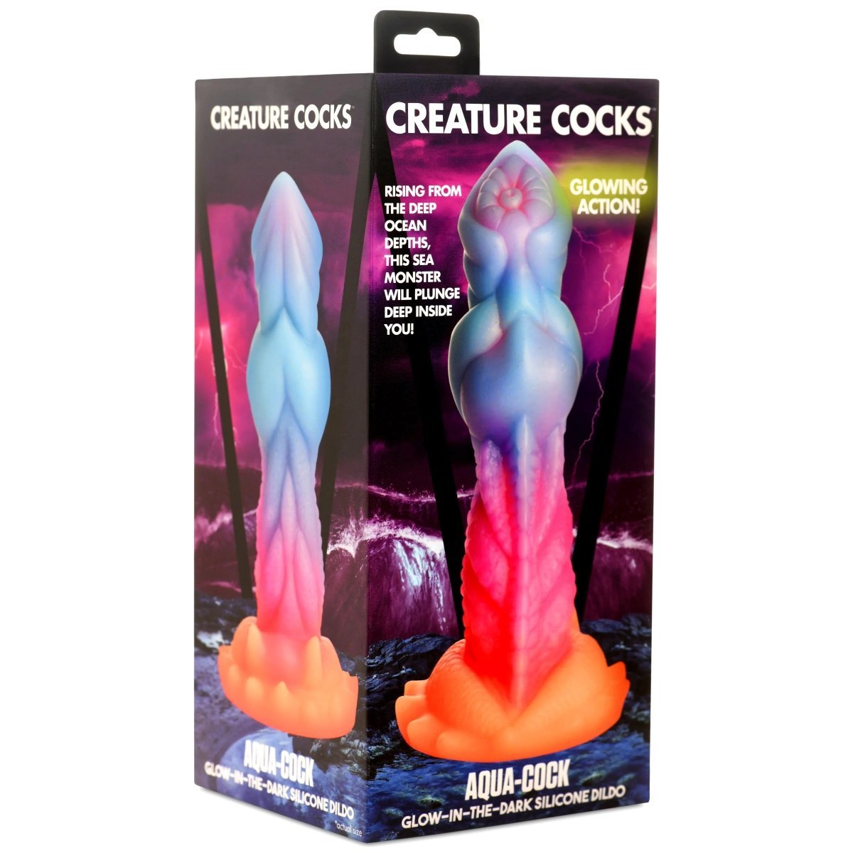 Creature Cocks Aqua-Cock Glow-In-The-Dark Silicone Dildo